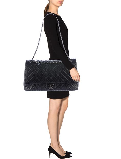 chanel xxl airline classic flap bag replica|chanel double flap bag lambskin.